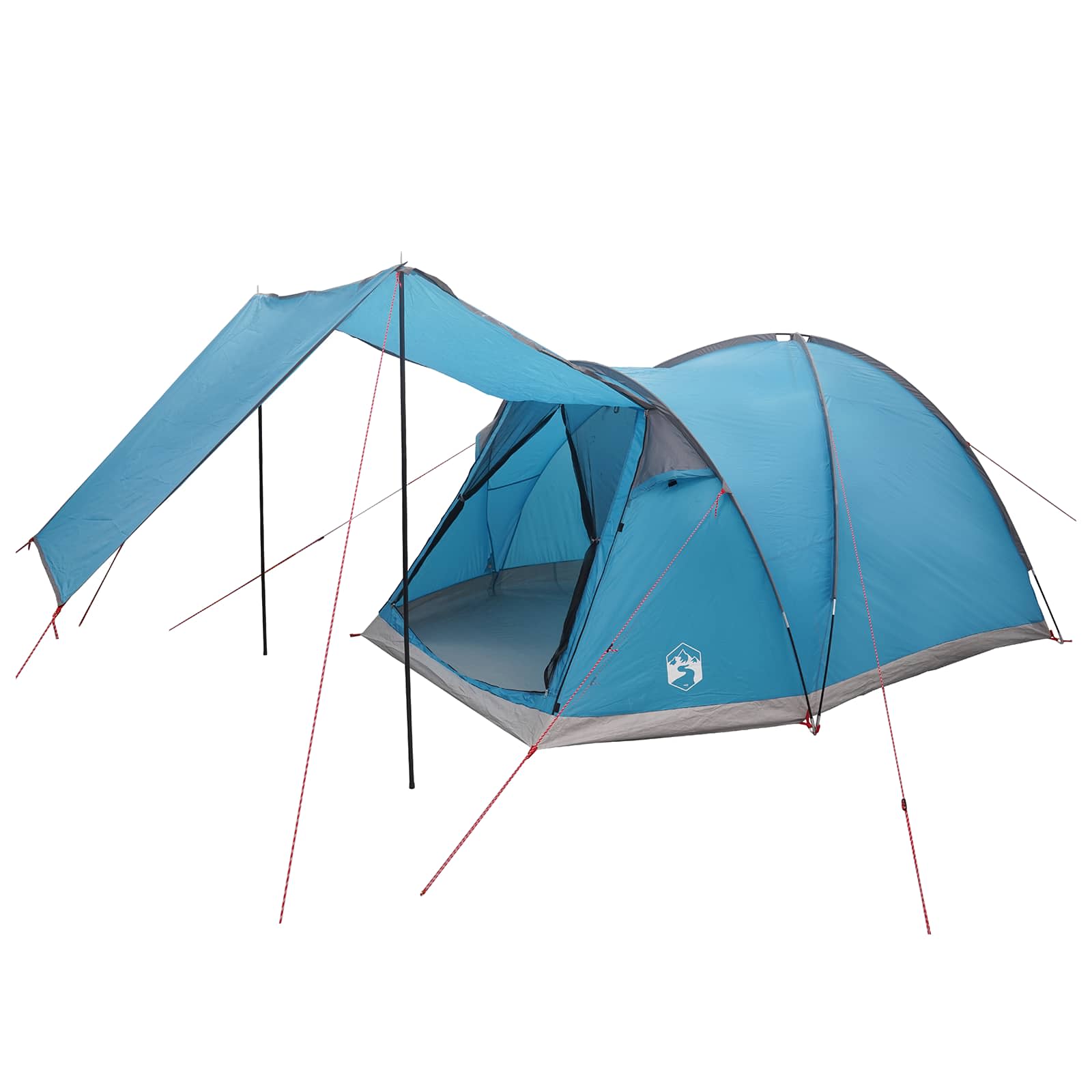 Tenda Capanna 4 persona Blu Poliestere e Acciaio