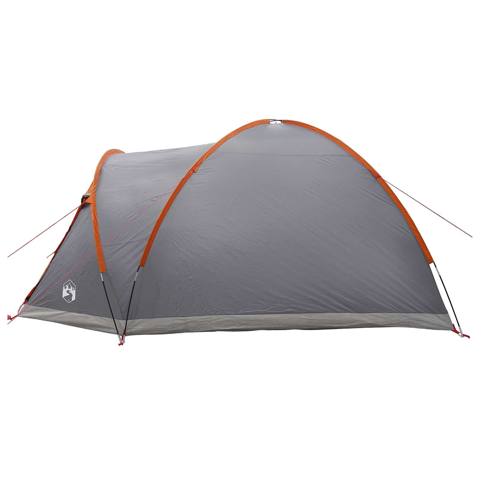 Tenda Capanna 4 persona Grigio e arancione Poliestere e Acciaio