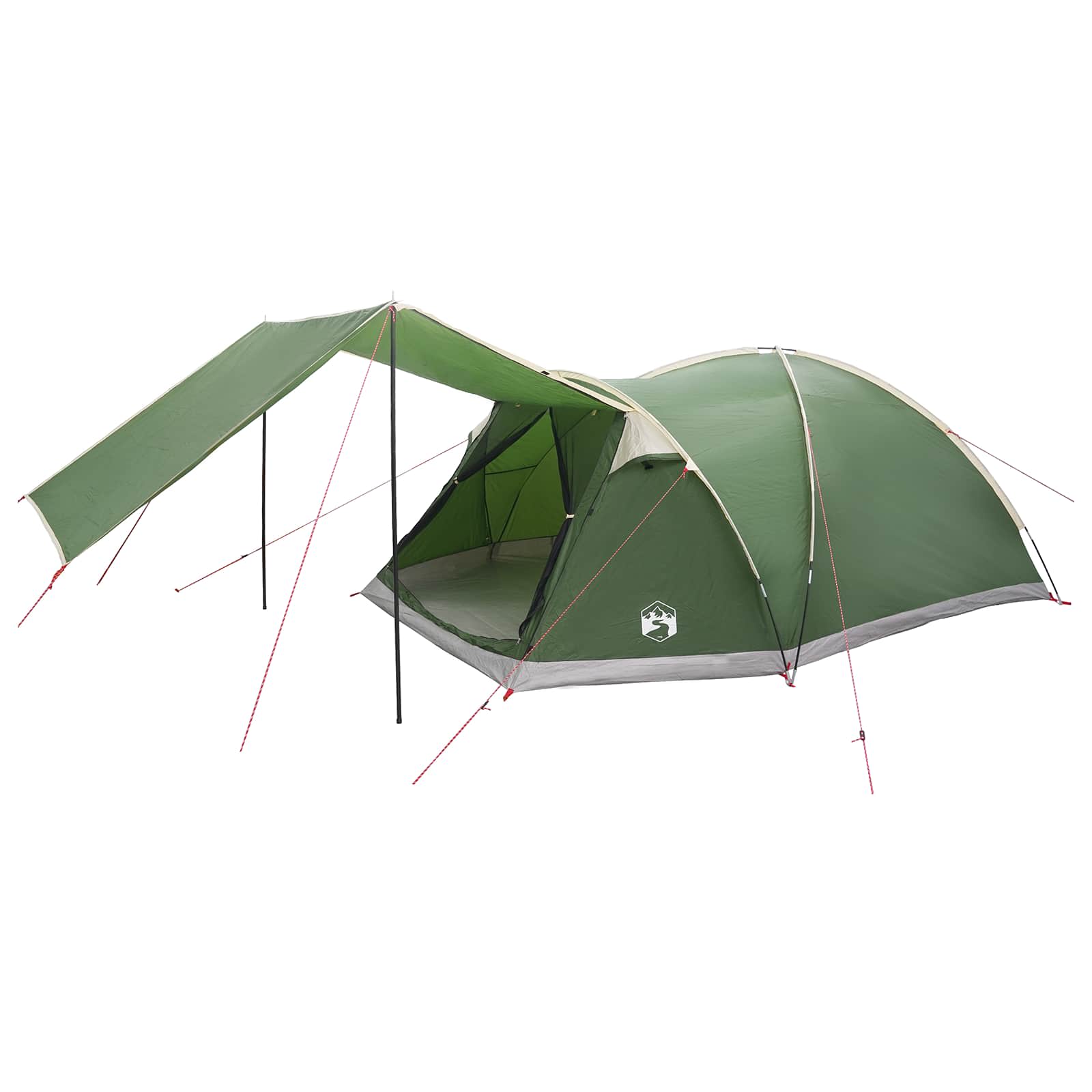 Tenda Capanna 6 persona Verde Poliestere e Acciaio
