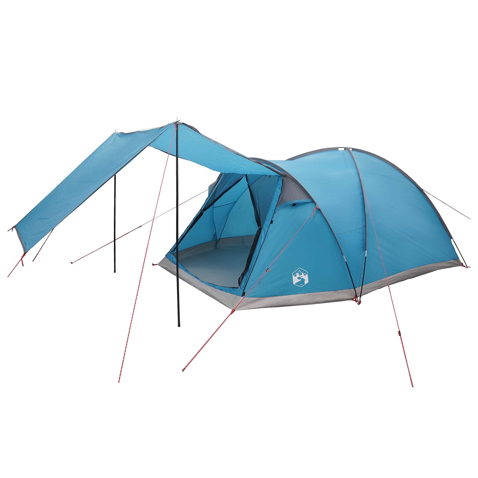 Tenda Capanna 6 persona Blu Poliestere e Acciaio