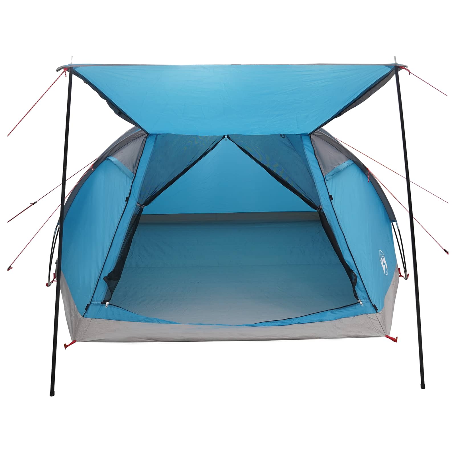 Tenda Capanna 6 persona Blu Poliestere e Acciaio