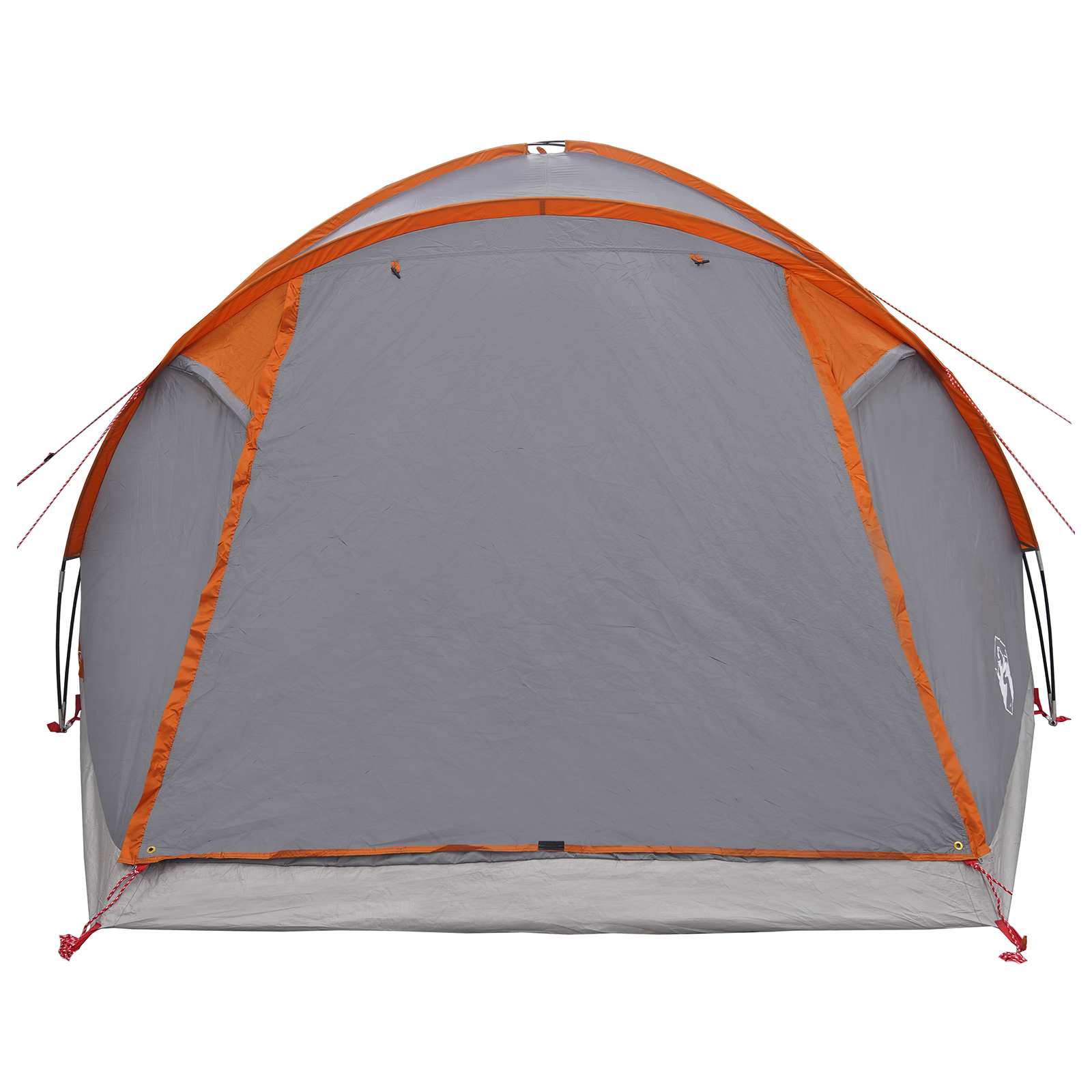 Tenda Capanna 6 persona Grigio e arancione Poliestere e Acciaio