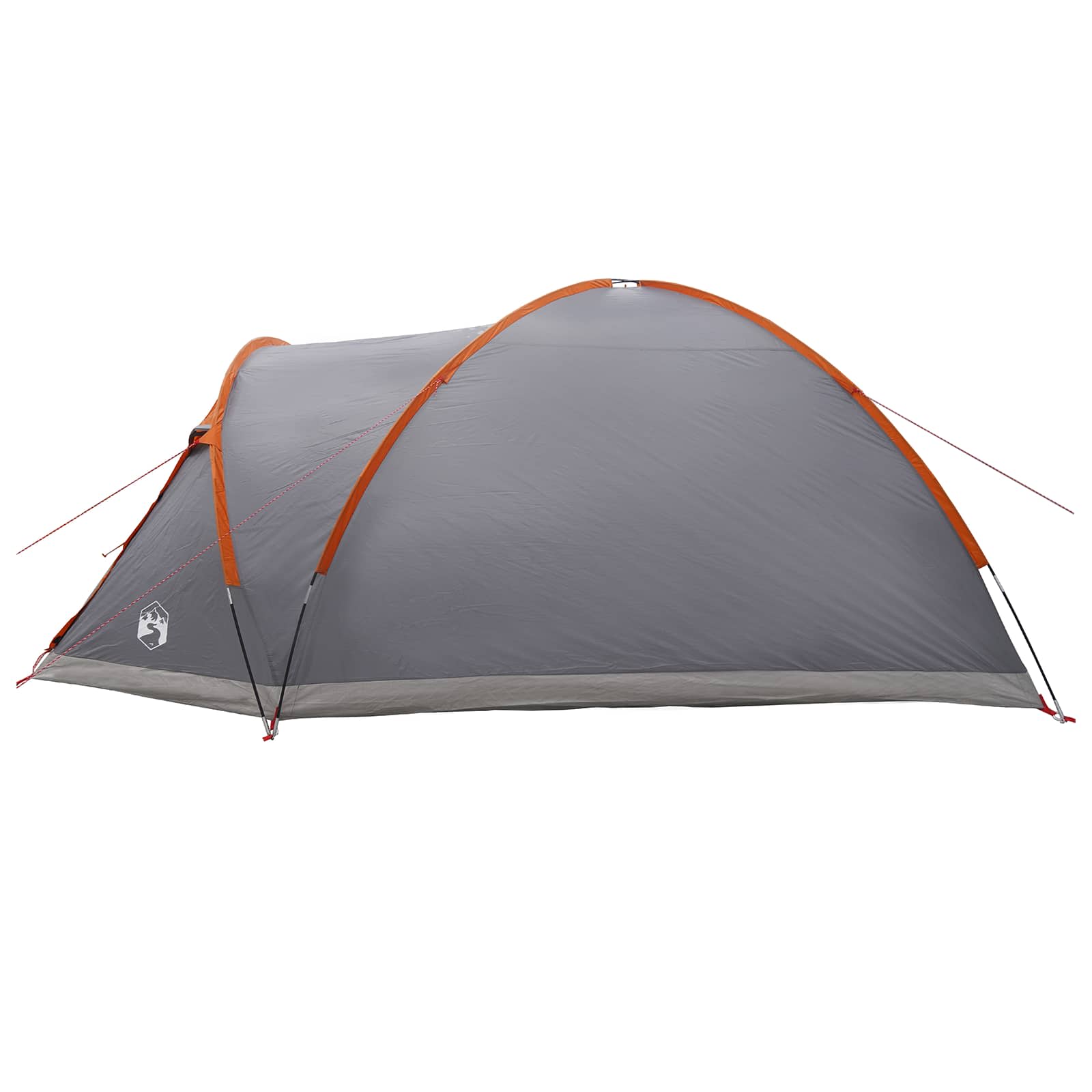 Tenda Capanna 6 persona Grigio e arancione Poliestere e Acciaio
