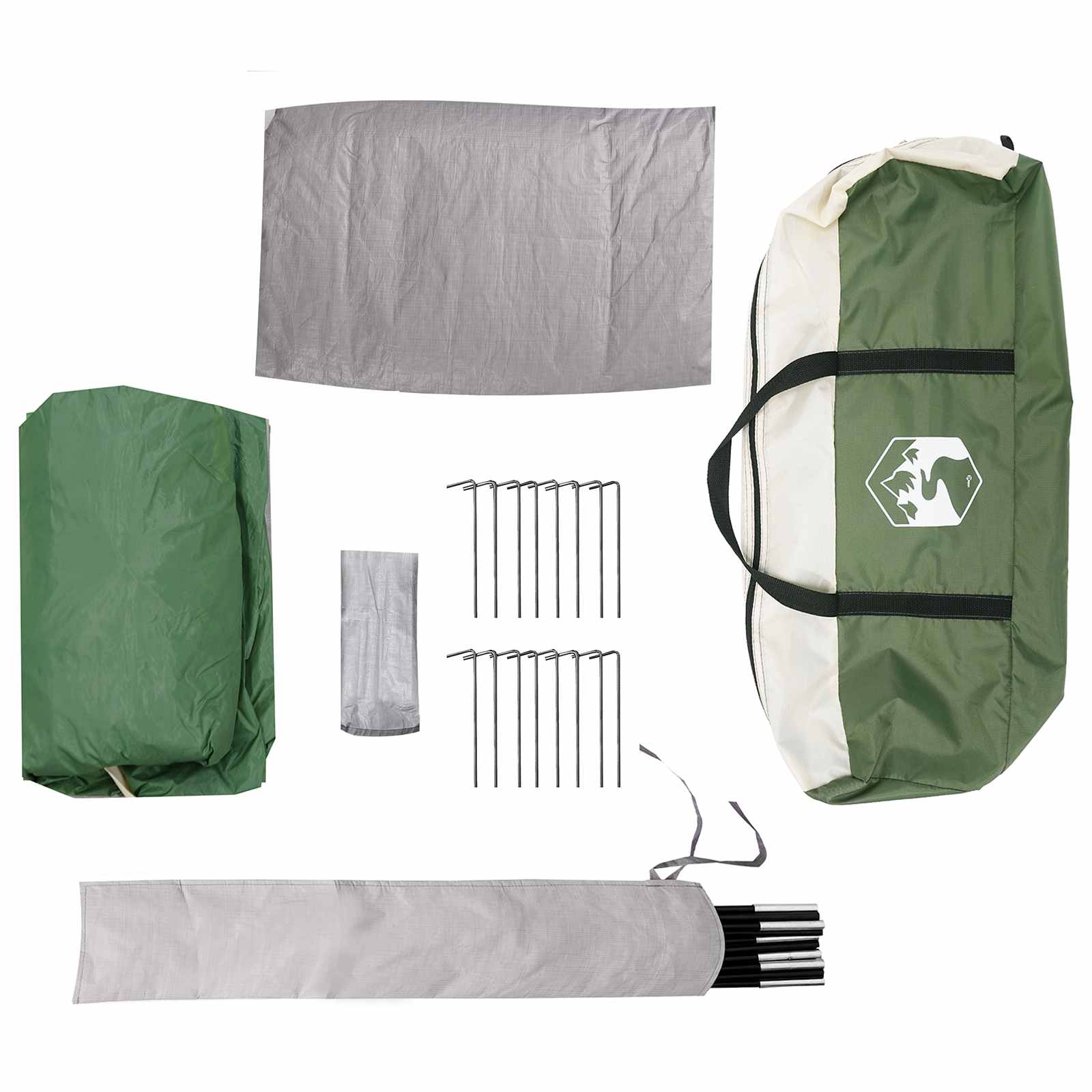 Tenda Capanna 8 persona Verde Poliestere e Acciaio