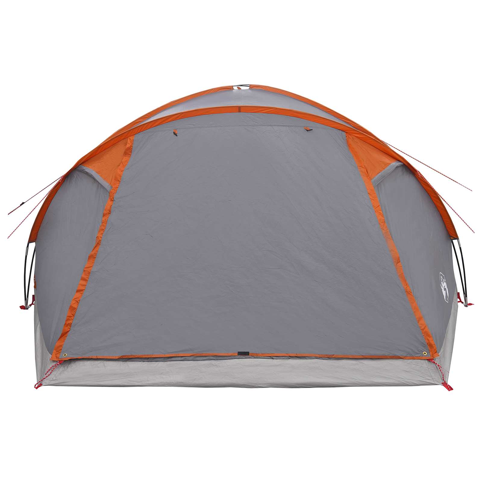 Tenda Capanna 8 persona Grigio e arancione Poliestere e Acciaio