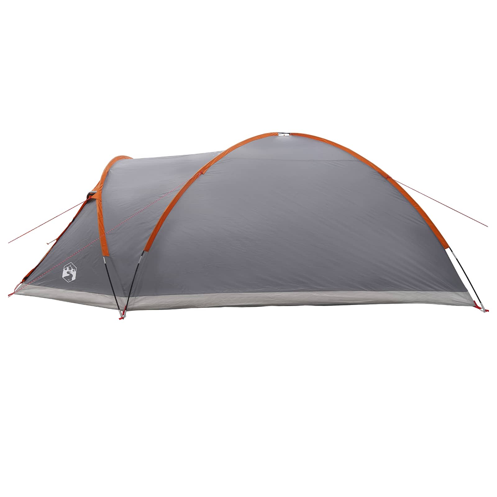 Tenda Capanna 8 persona Grigio e arancione Poliestere e Acciaio