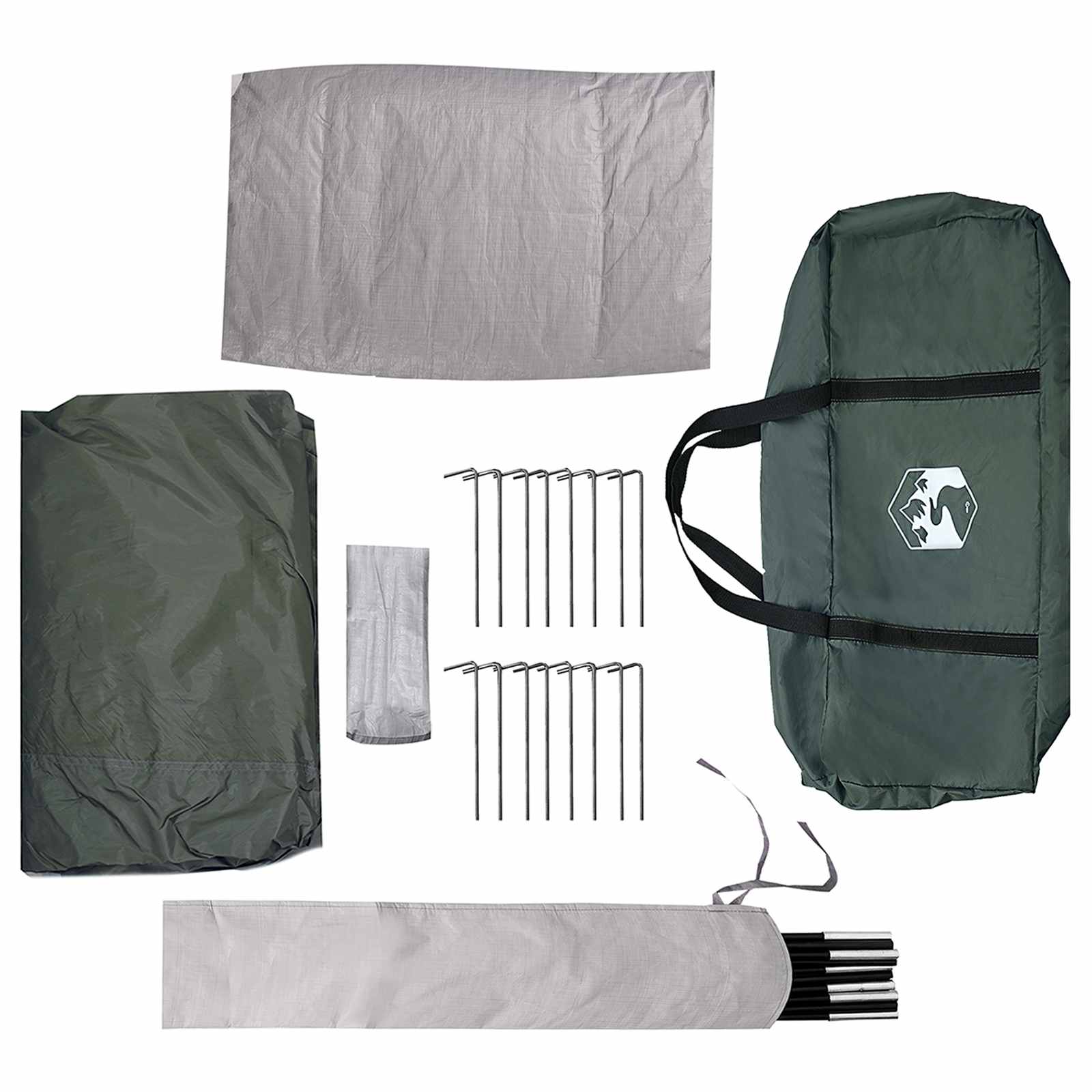 Tenda Capanna 8 persona Verde militare Poliestere e Acciaio
