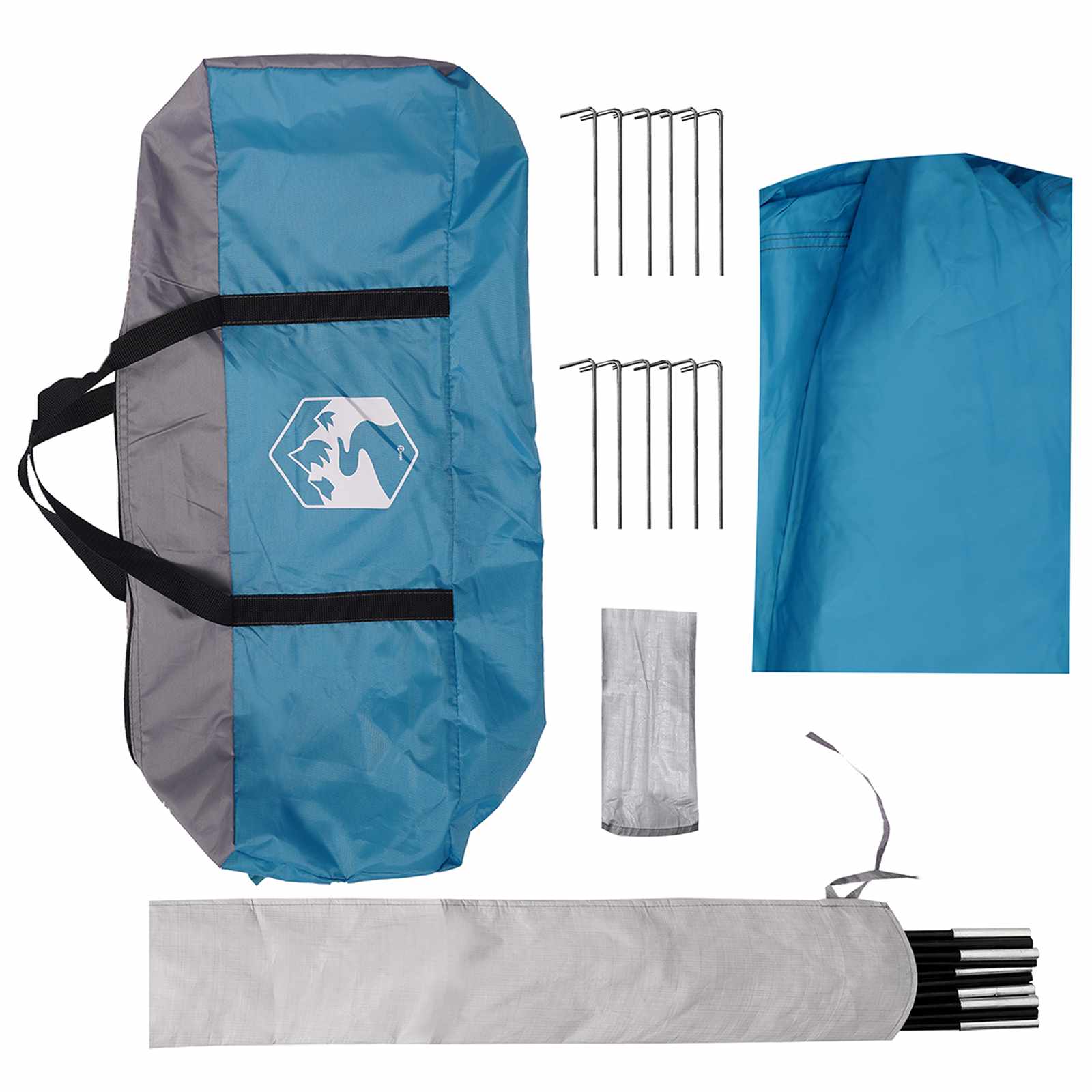 Telo da campeggio resistente all'acqua Blu 695 x 580 x 200 cm