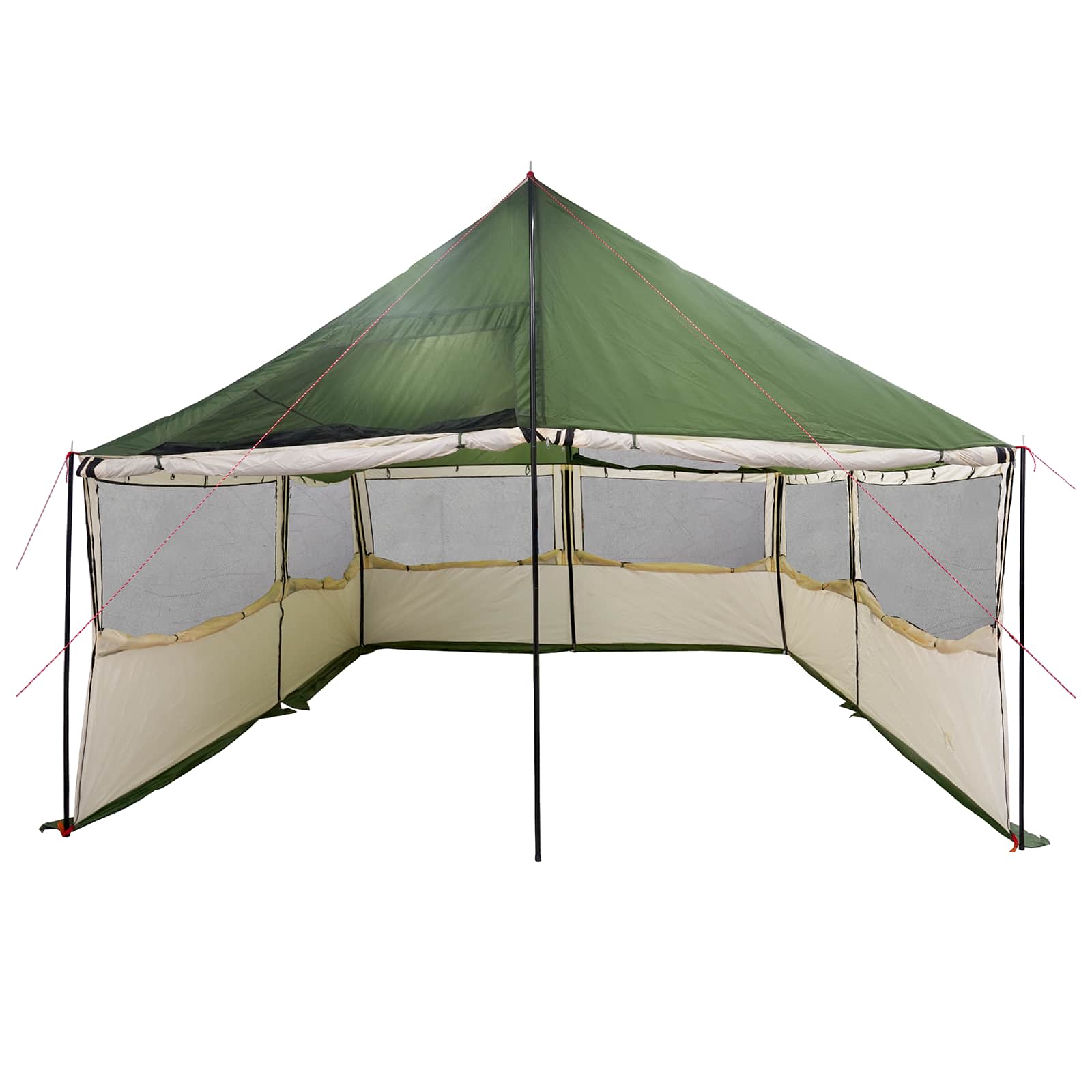 Tenda Familiare Verde 450 x 400 x 265 cm Poliestere e Acciaio
