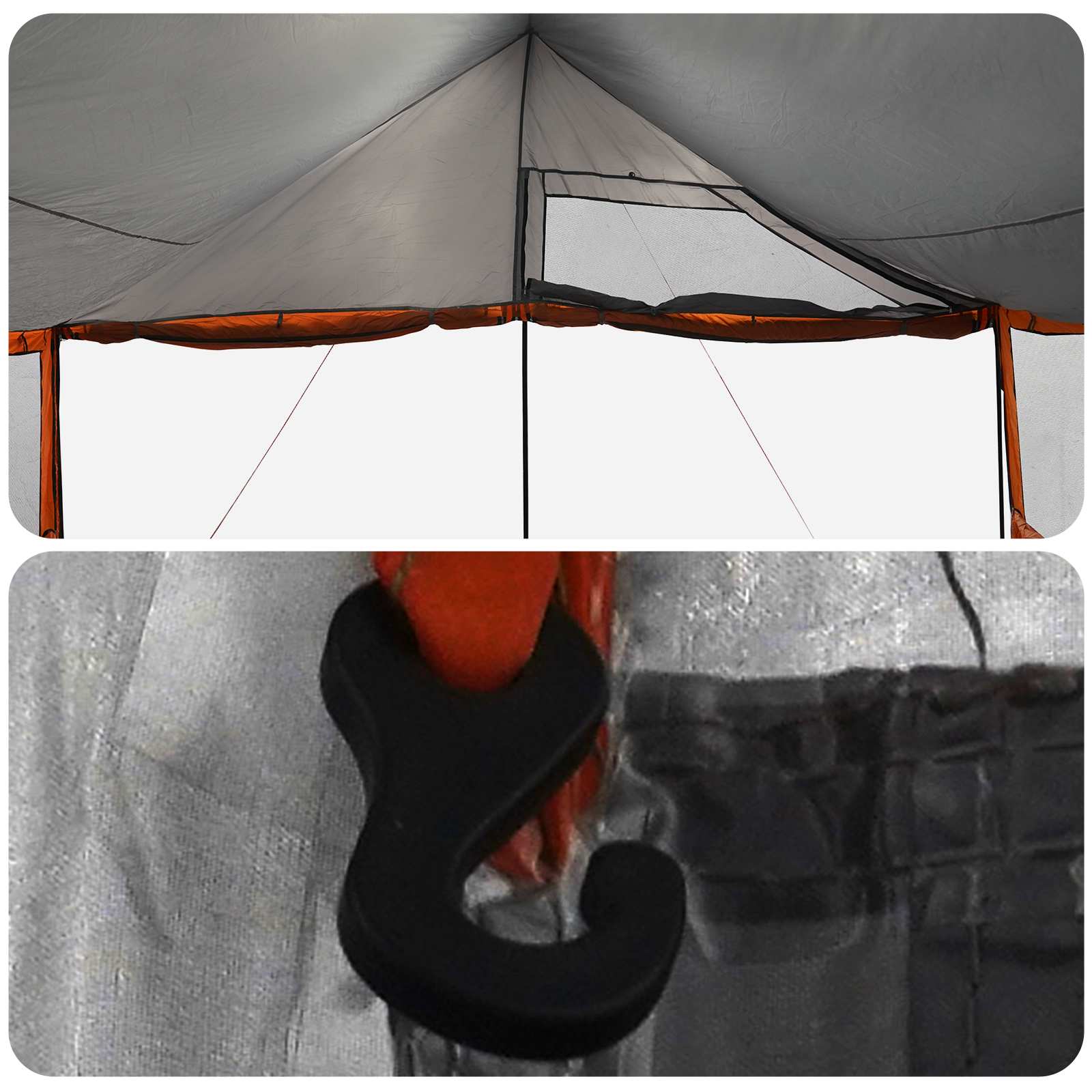 Tenda Familiare Grigio e arancione 450 x 400 x 265 cm