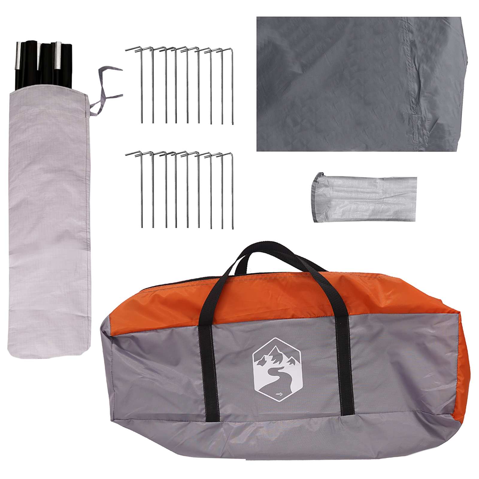 Tenda Familiare Grigio e arancione 450 x 400 x 265 cm