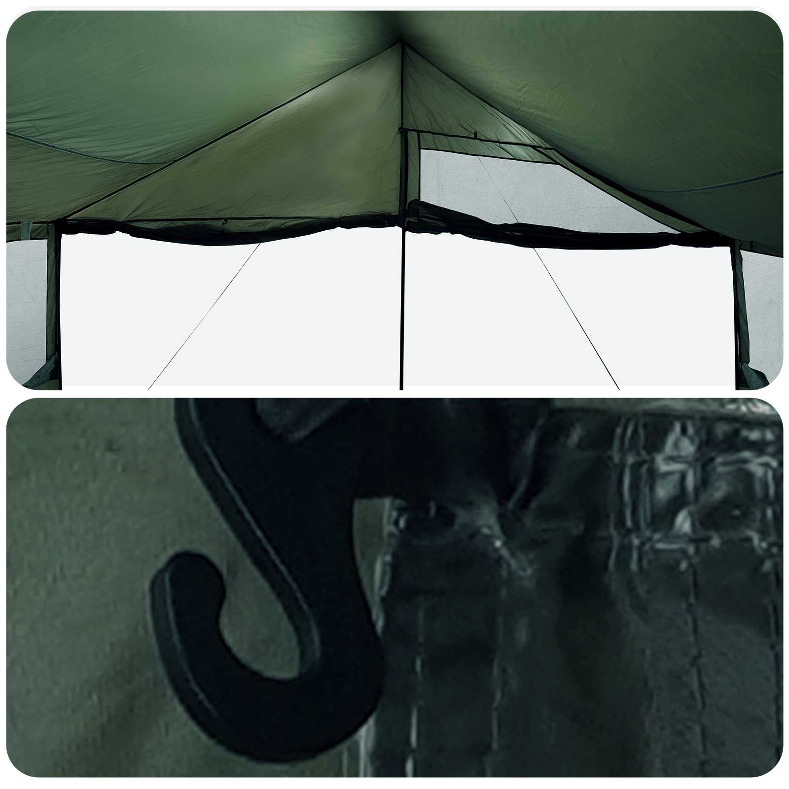 Tenda Familiare Verde militare 450 x 400 x 265 cm