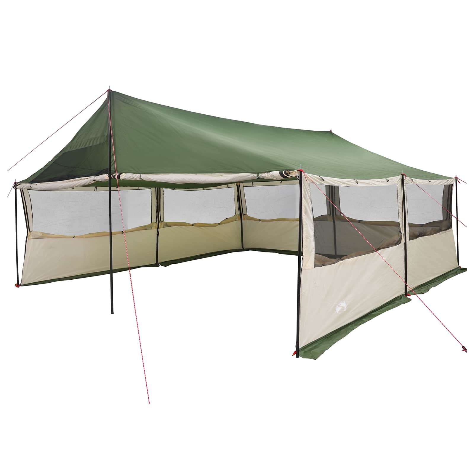 Tenda Familiare Verde 600 x 400 x 268 cm Poliestere e Acciaio