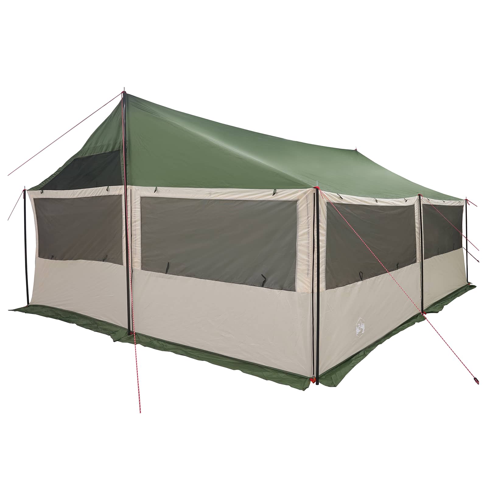 Tenda Familiare Verde 600 x 400 x 268 cm Poliestere e Acciaio