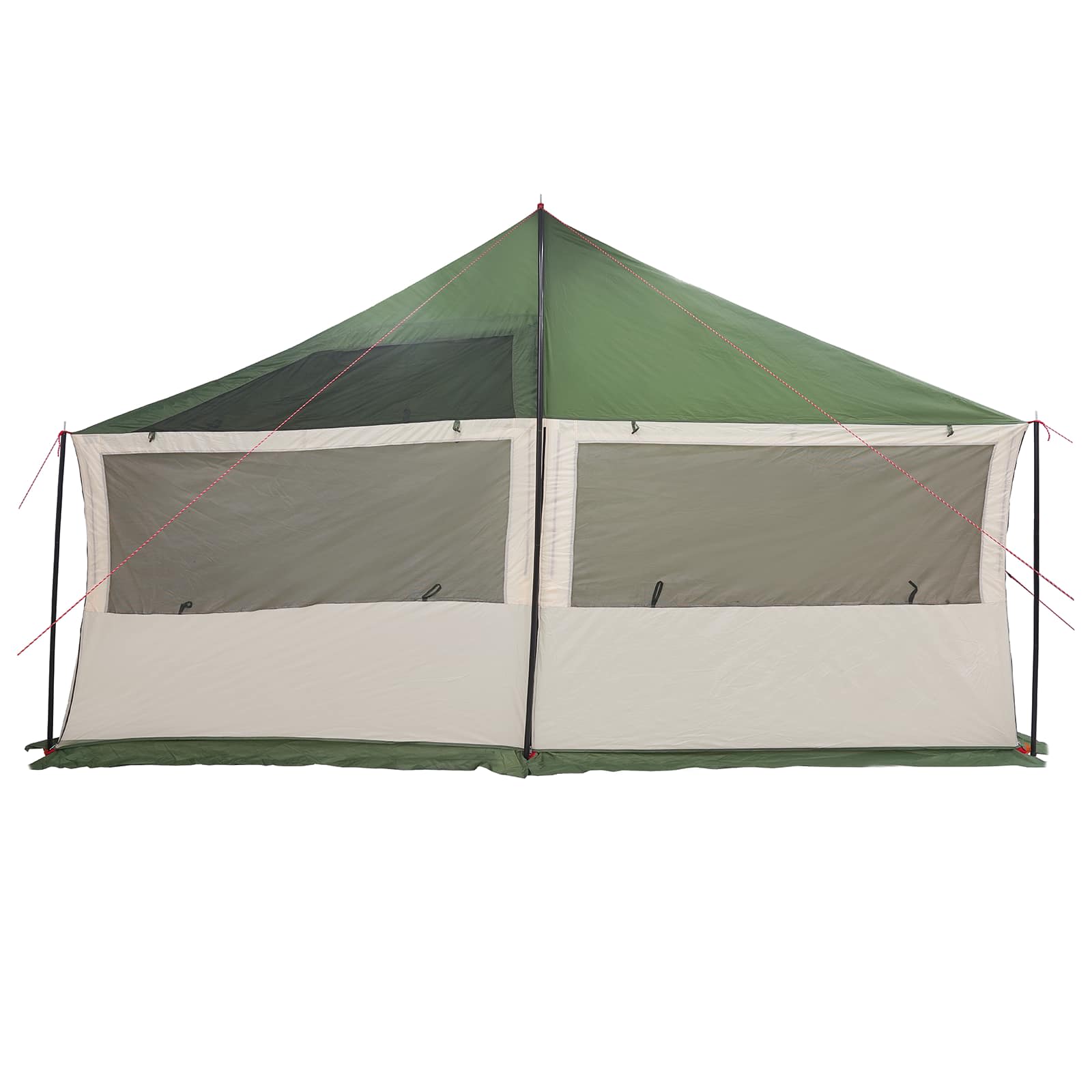 Tenda Familiare Verde 600 x 400 x 268 cm Poliestere e Acciaio