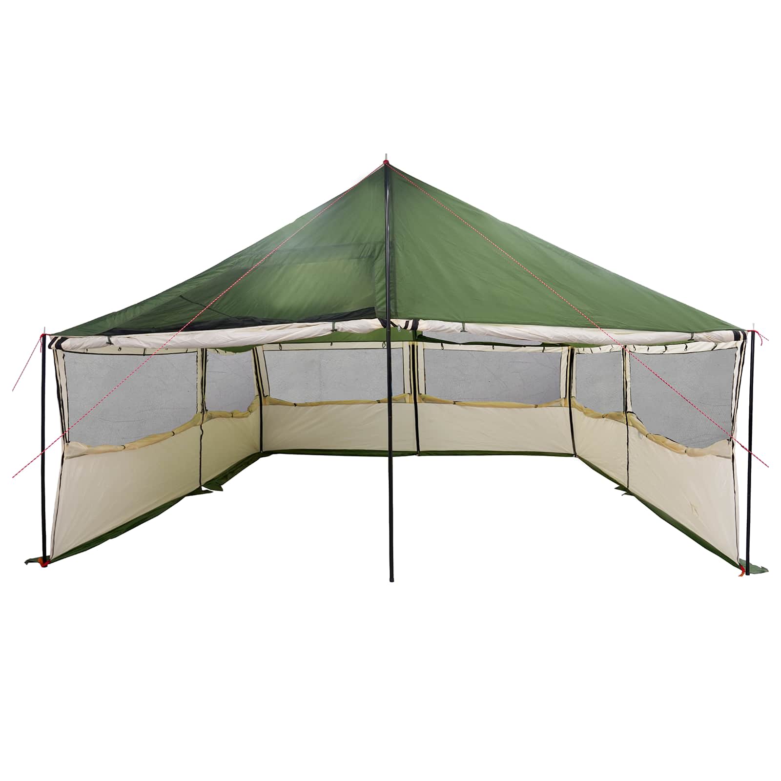 Tenda Familiare Verde 600 x 400 x 268 cm Poliestere e Acciaio