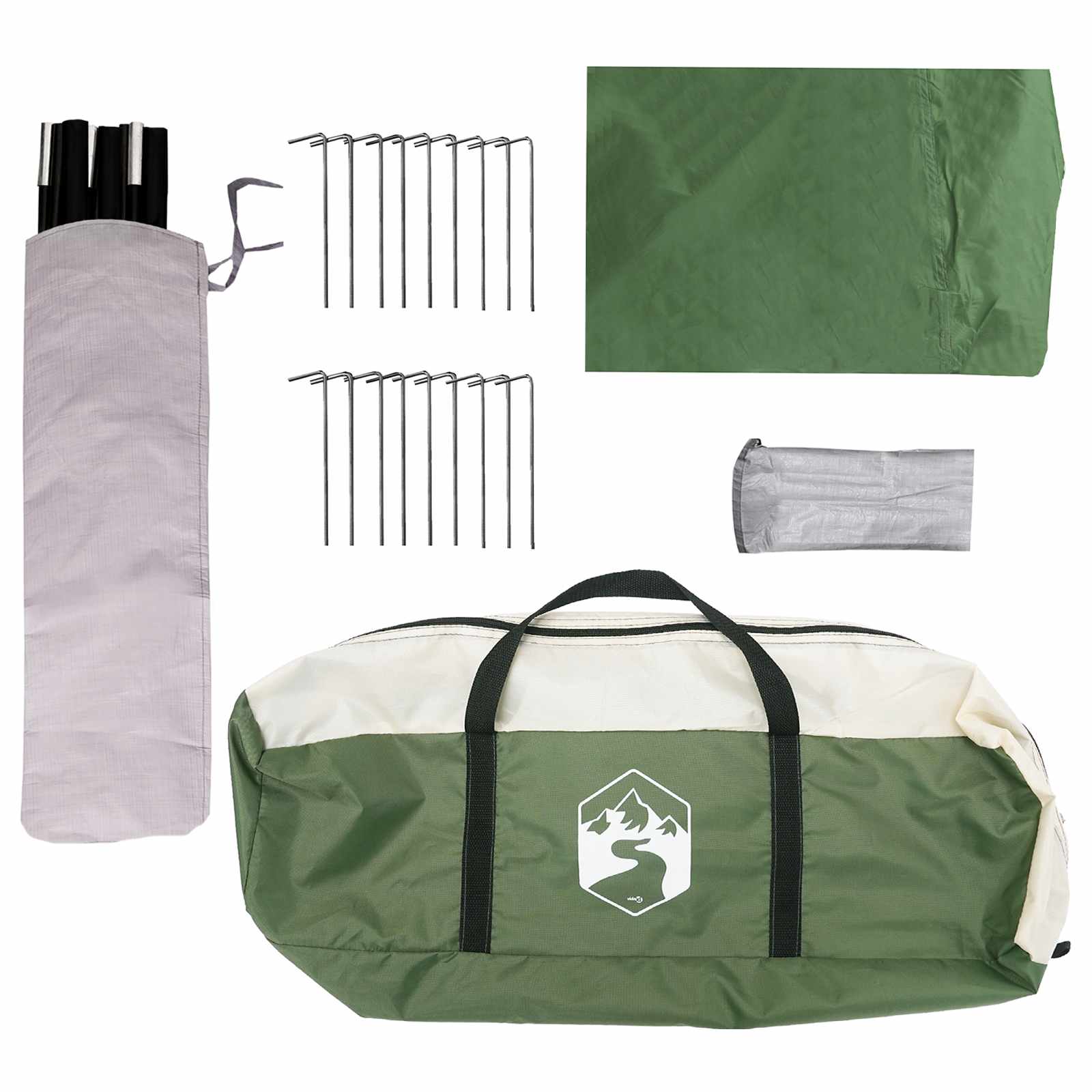 Tenda Familiare Verde 600 x 400 x 268 cm Poliestere e Acciaio