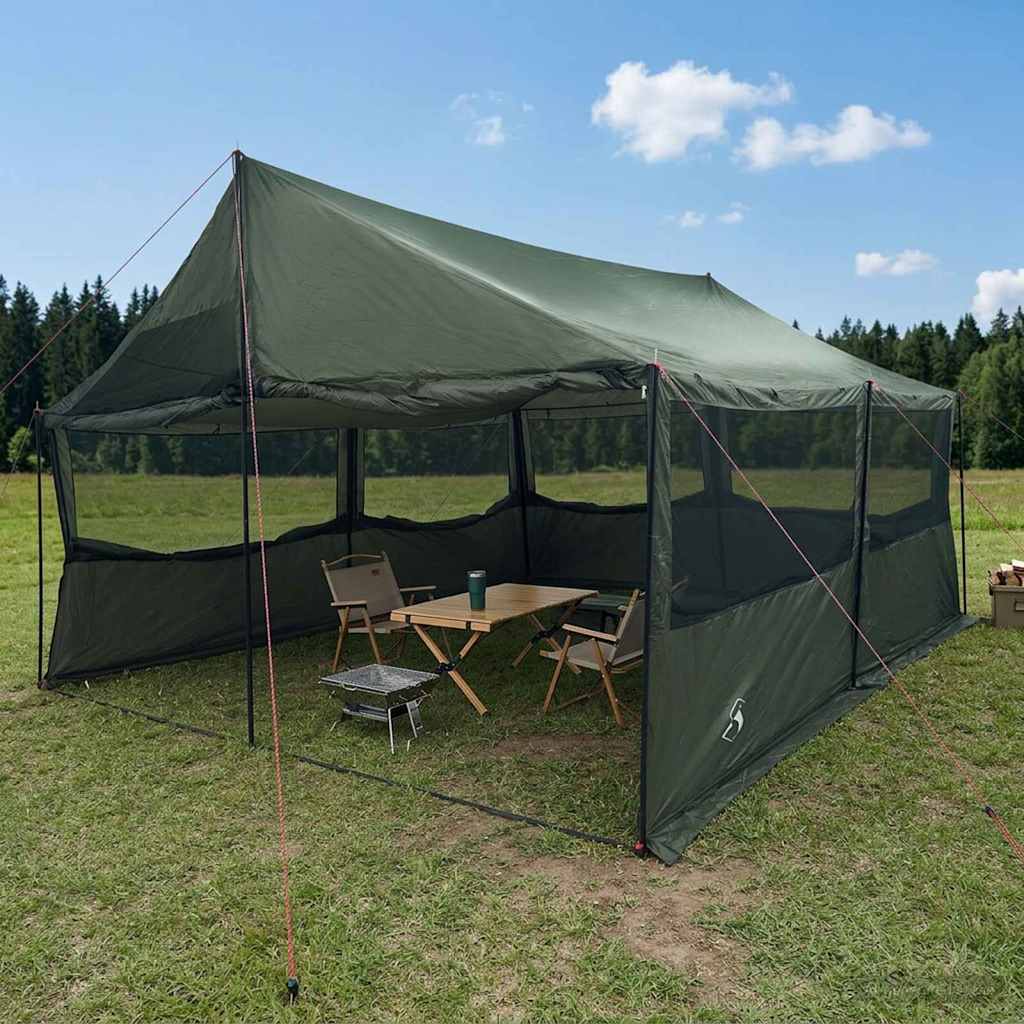 Tenda Familiare Verde militare 600 x 400 x 268 cm