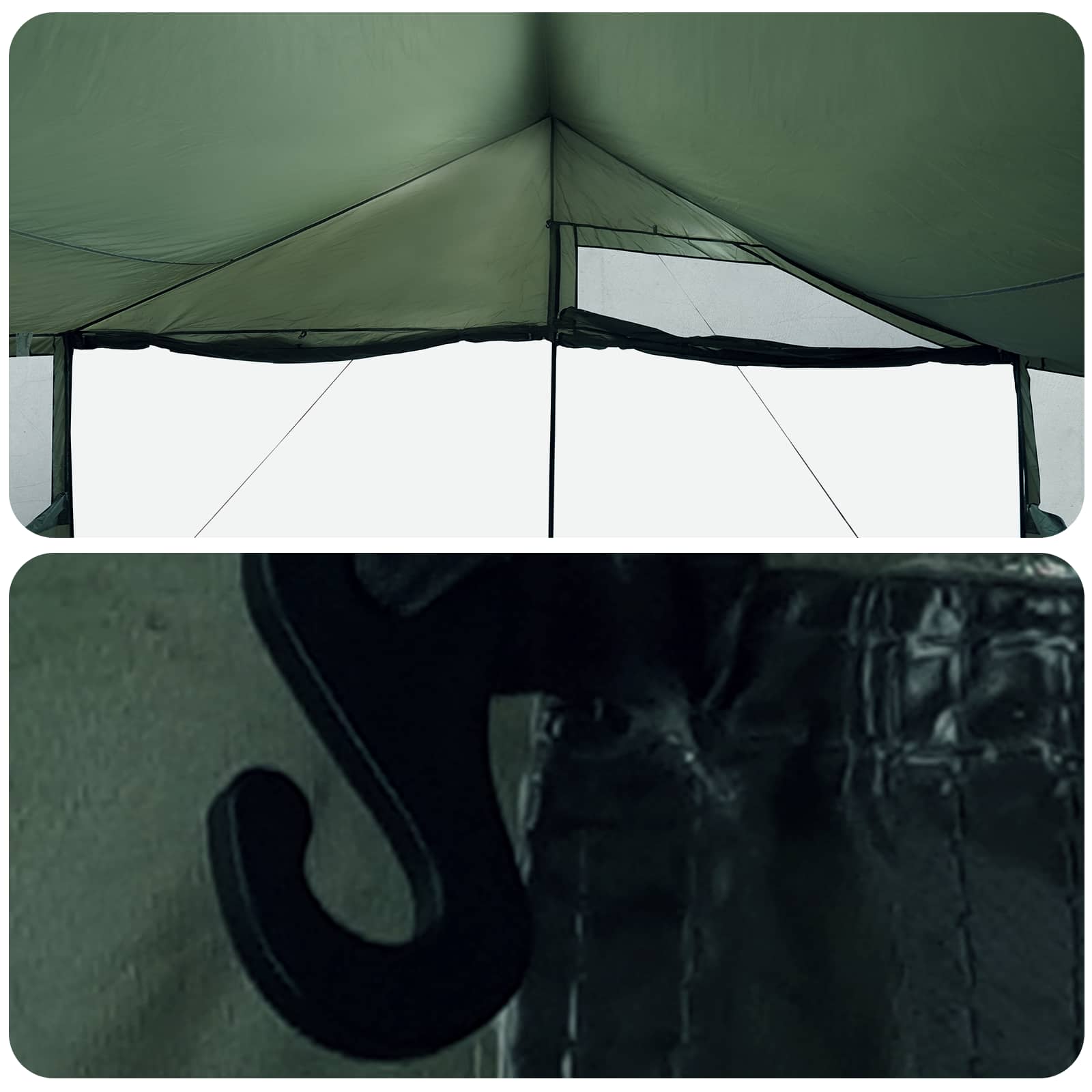 Tenda Familiare Verde militare 600 x 400 x 268 cm
