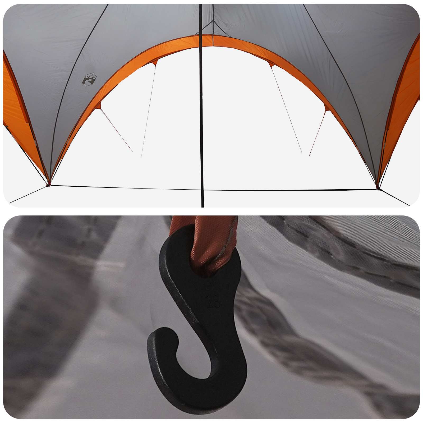 Tenda Party Grigio e arancione 500 x 500 x 350 cm