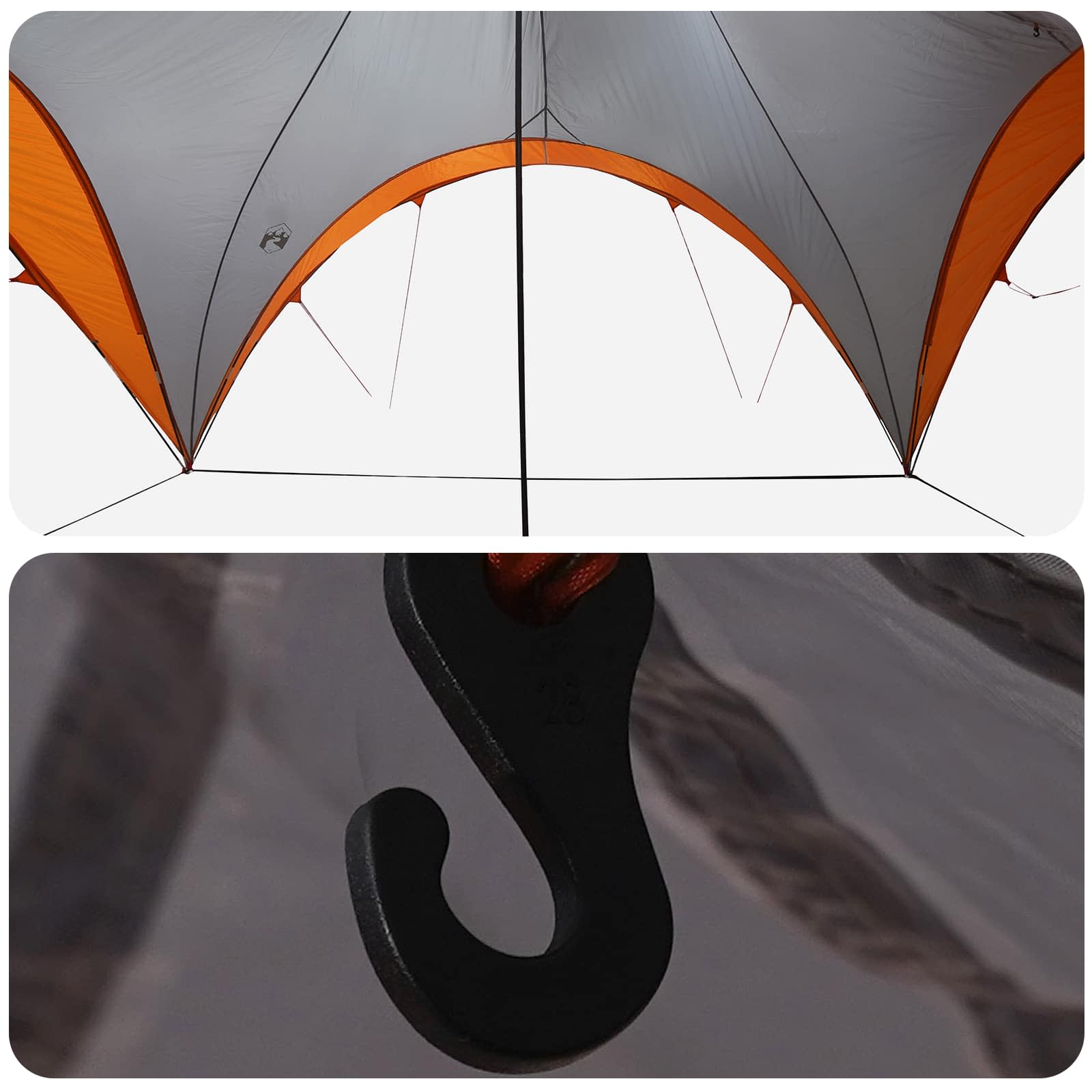 Tenda Party Grigio e arancione 600 x 600 x 400 cm