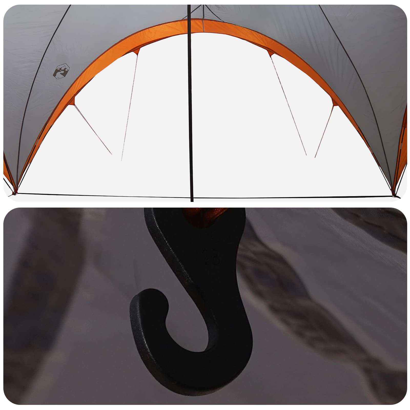 Tenda Party Grigio e arancione 400 x 400 x 320 cm