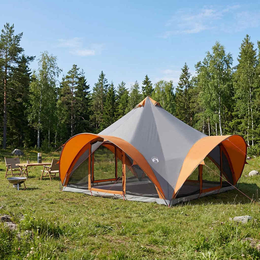 Tenda Tipi 18.0 persona Grigio e arancione Poliestere e Acciaio