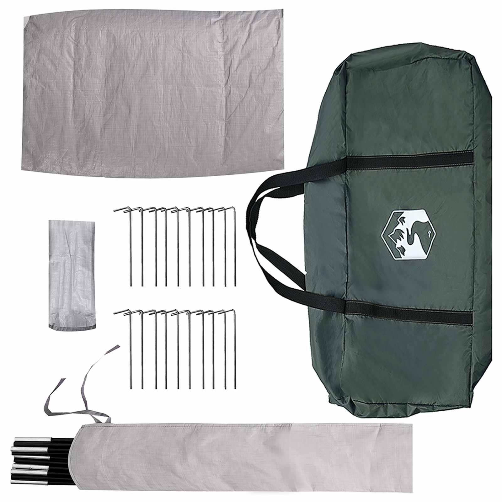 Tenda Tipi 18.0 persona Verde militare Poliestere e Acciaio