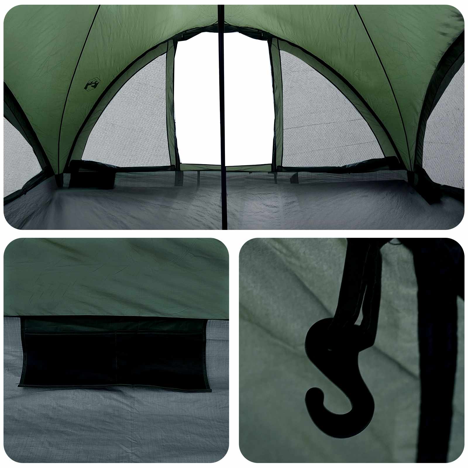 Tenda Tipi 18.0 persona Verde militare Poliestere e Acciaio