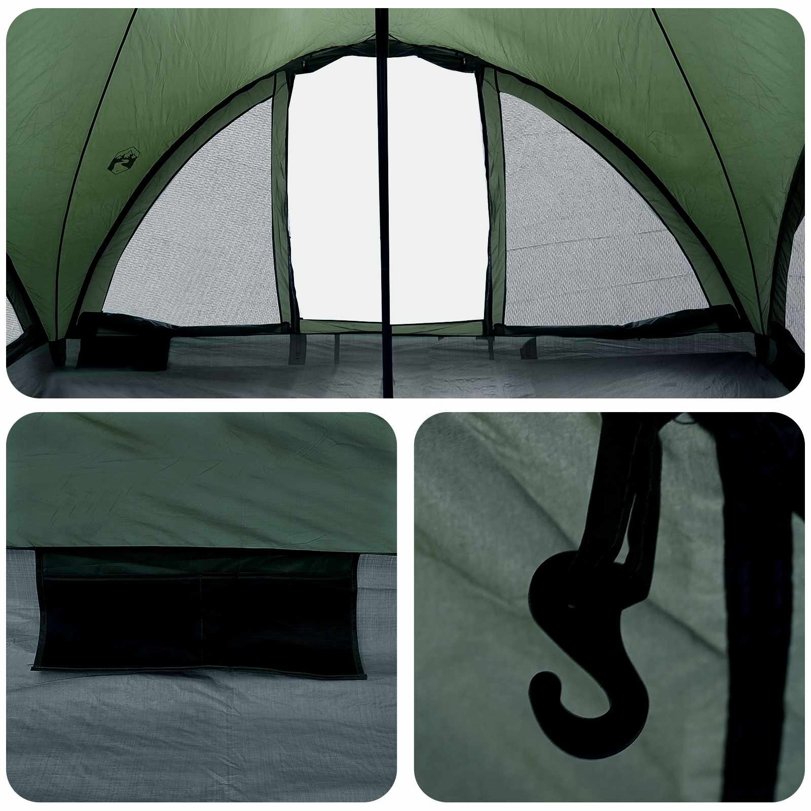 Tenda Tipi 6.0 persona Verde militare Poliestere e Acciaio