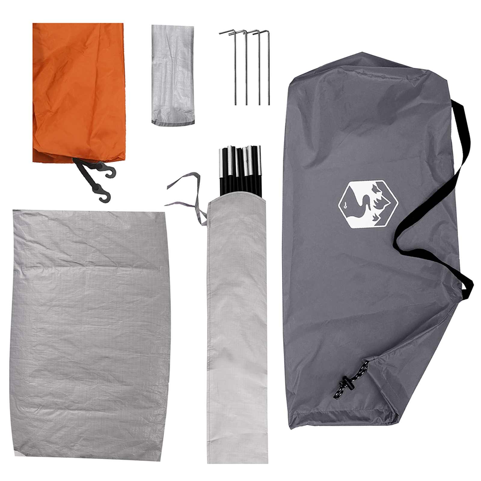 Tenda da campeggio 2 persona Grigio e arancione