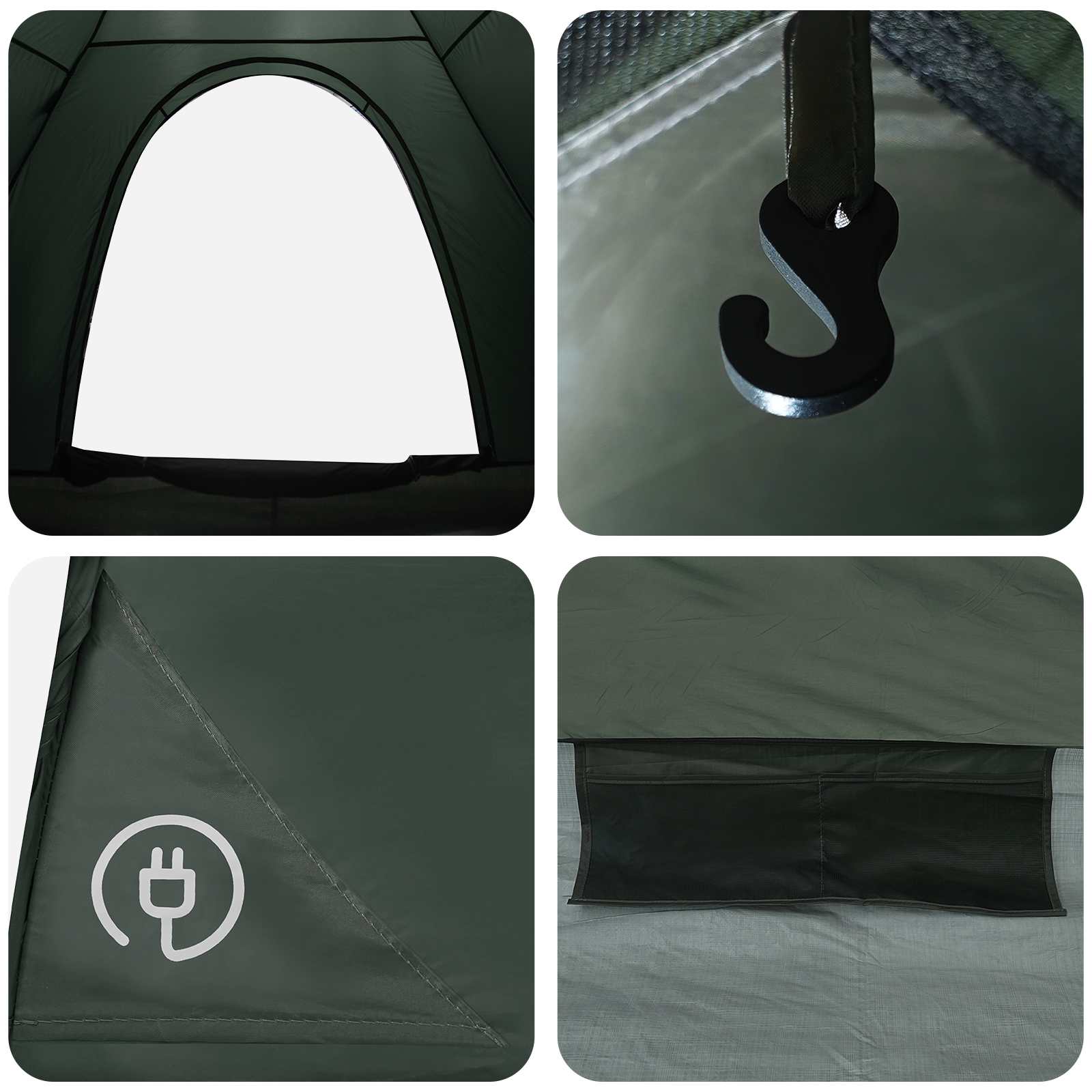 Tenda da campeggio 2 persona Verde militare