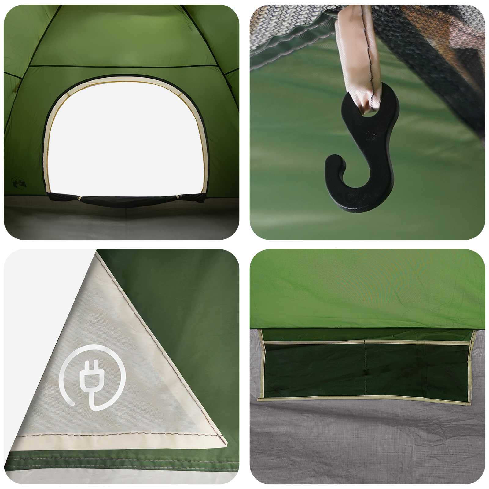 Tenda da campeggio 4 persona Verde