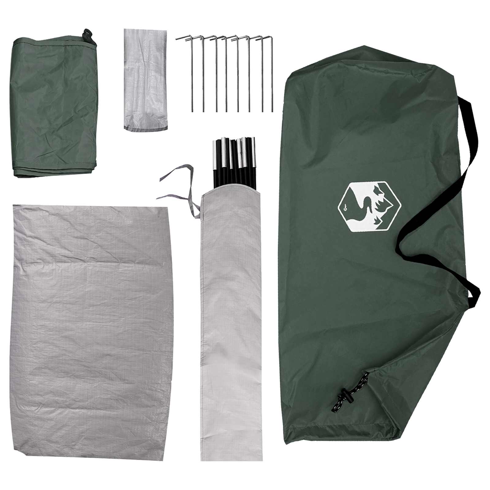 Tenda da campeggio 4 persona Verde militare