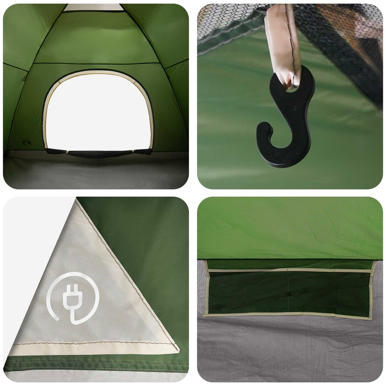 Tenda da campeggio 6 persona Verde