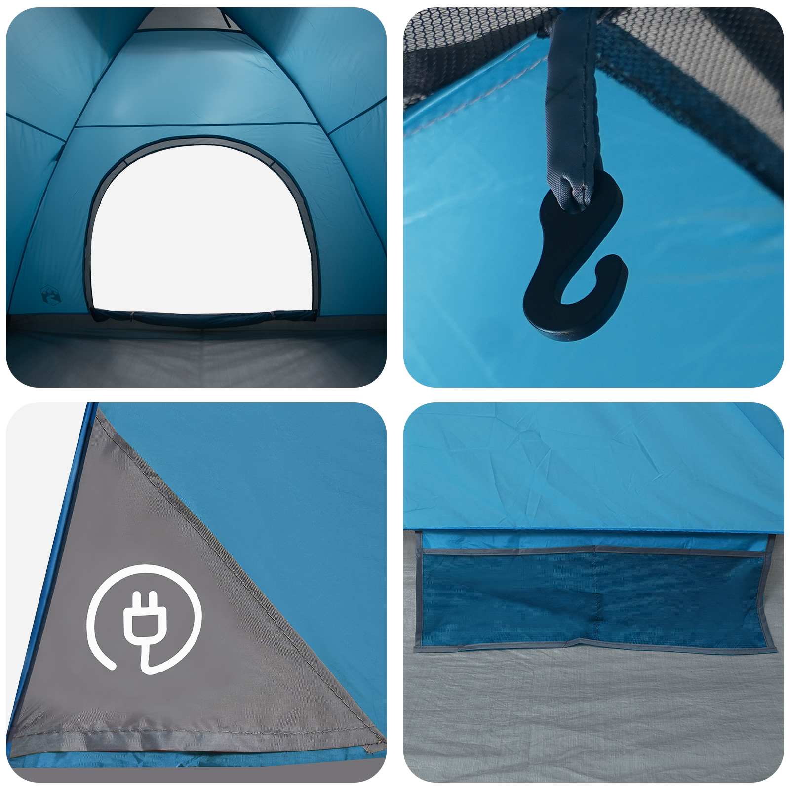 Tenda da campeggio 6 persona Blu