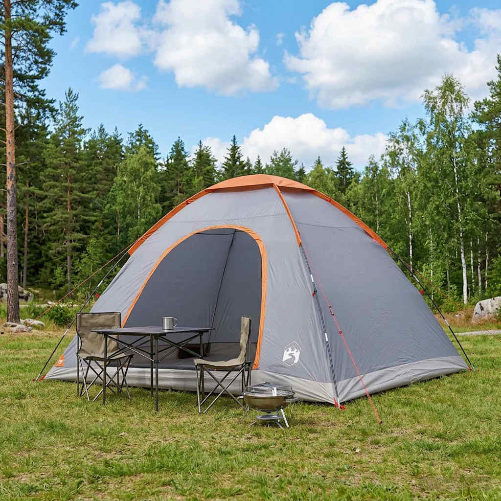 Tenda da campeggio 6 persona Grigio e arancione