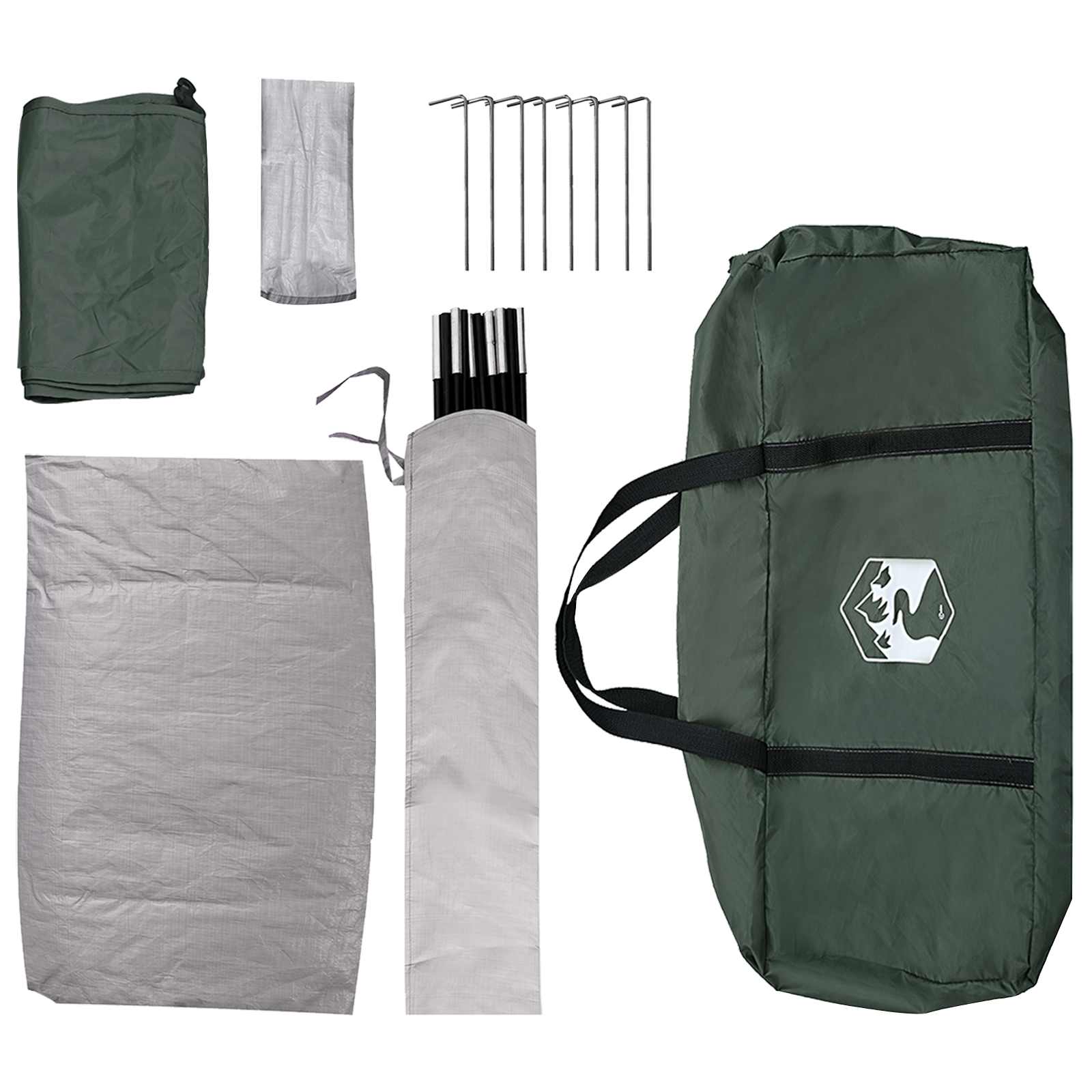 Tenda da campeggio 6 persona Verde militare