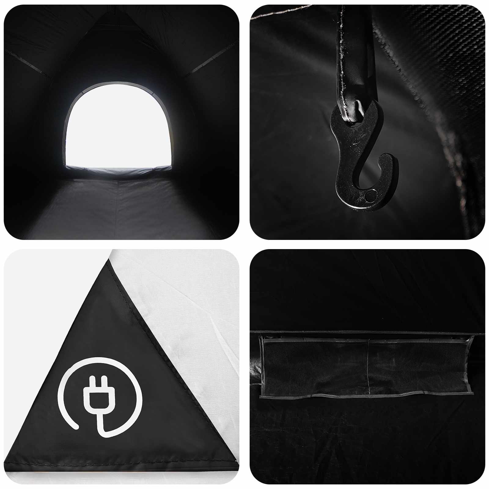 Tenda da campeggio 6 persona Bianco Blackout