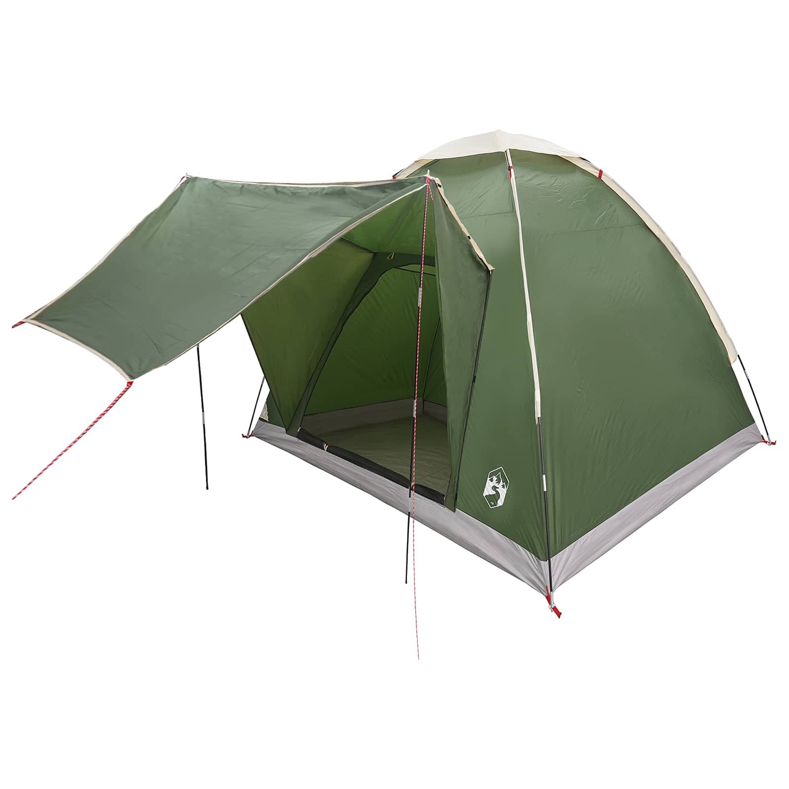 Tenda da campeggio 2 persona Verde Poliestere e Acciaio