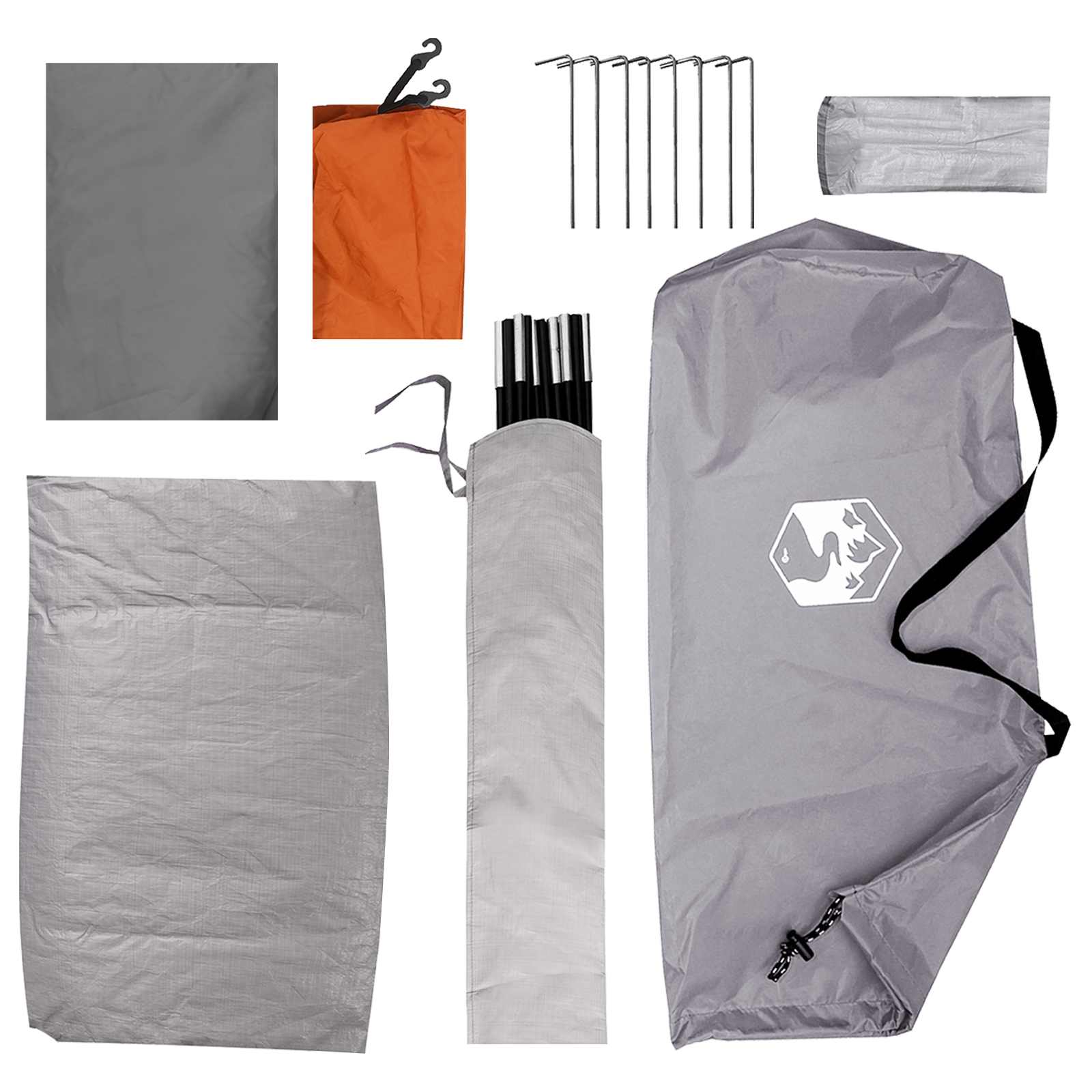 Tenda da campeggio 2 persona Grigio e arancione