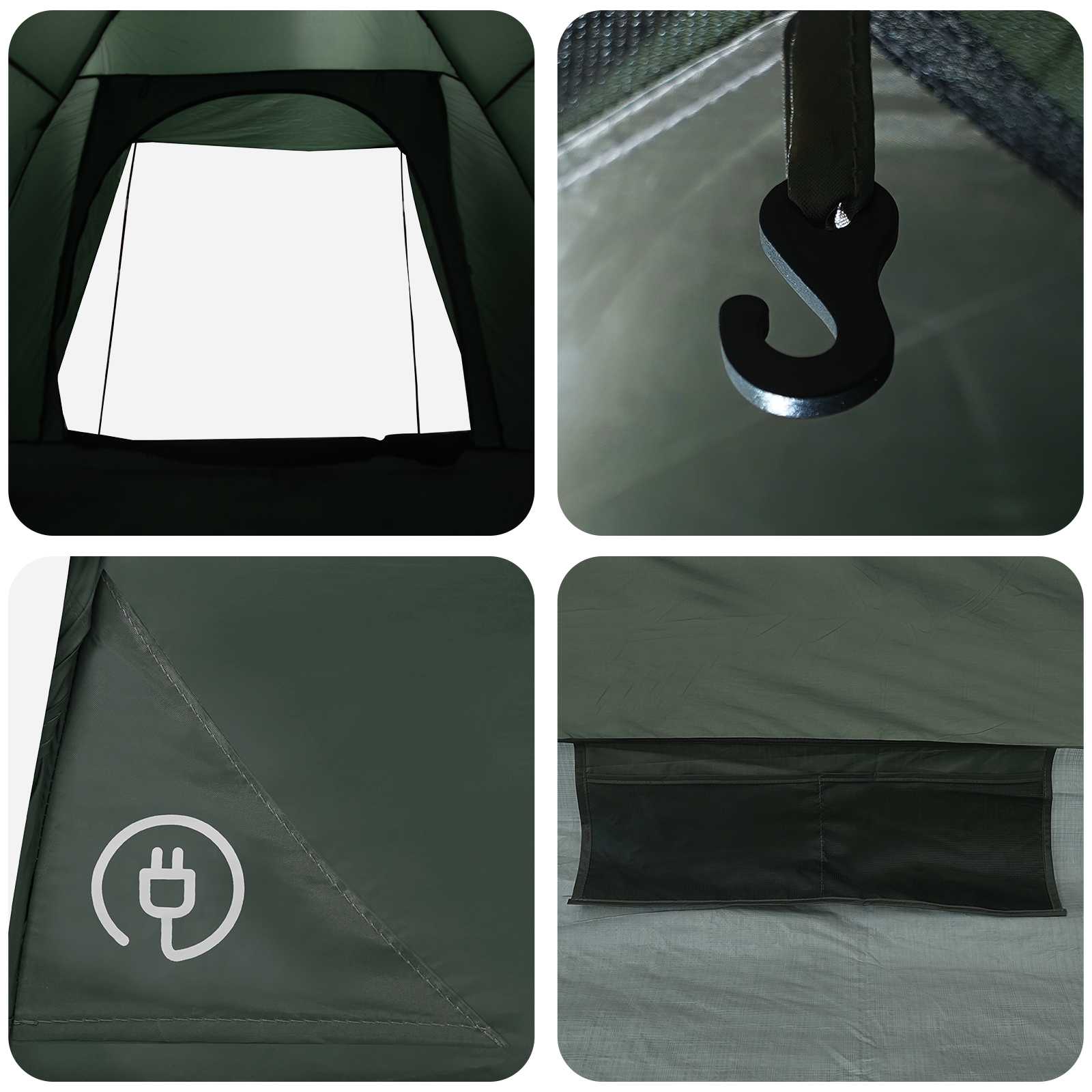 Tenda da campeggio 2 persona Verde militare