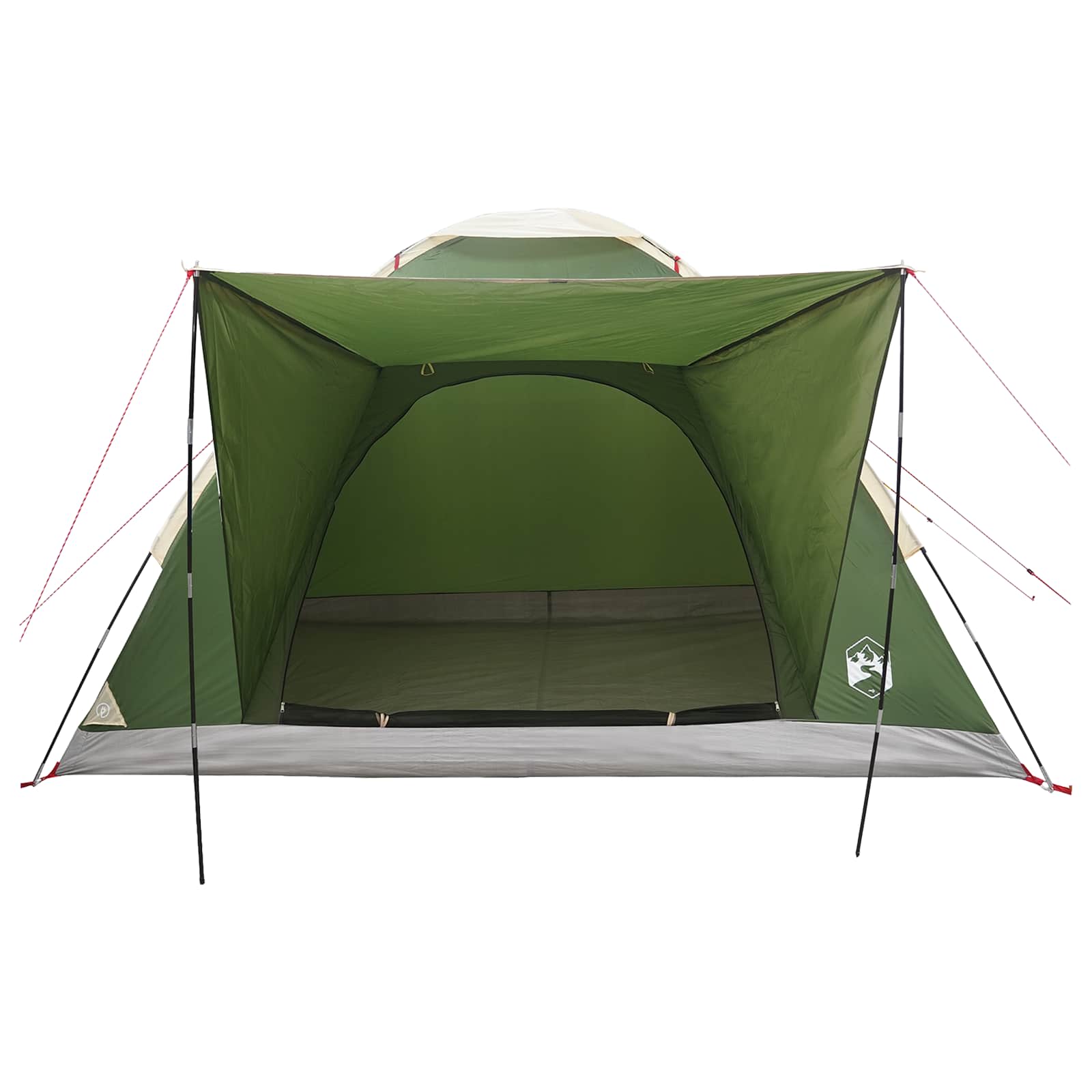 Tenda da campeggio 4 persona Verde Poliestere e Acciaio