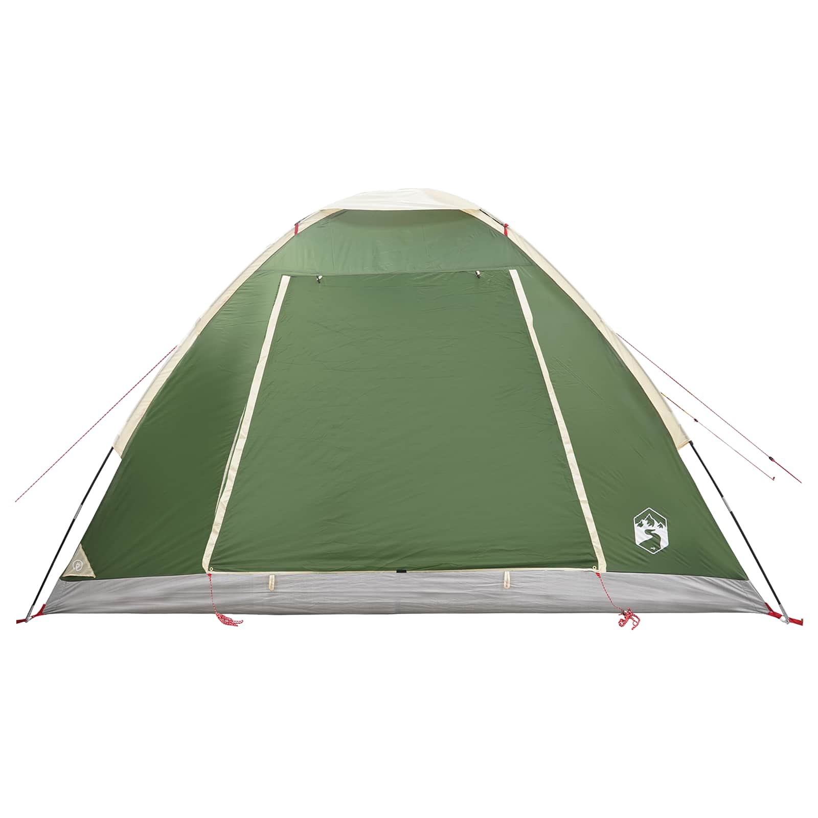 Tenda da campeggio 4 persona Verde Poliestere e Acciaio