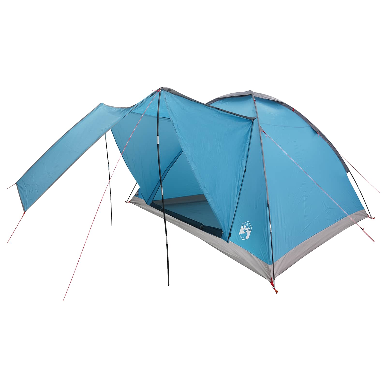 Tenda da campeggio 4 persona Blu Poliestere e Acciaio