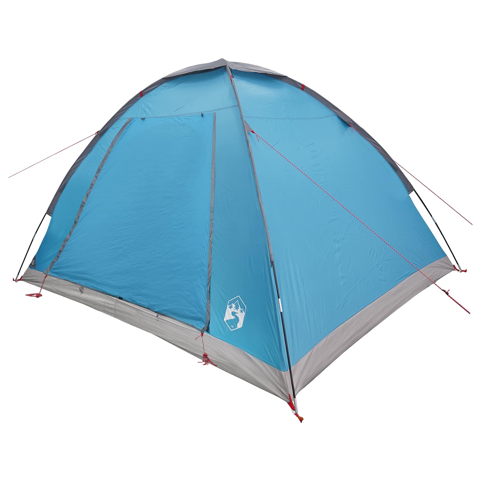 Tenda da campeggio 4 persona Blu Poliestere e Acciaio