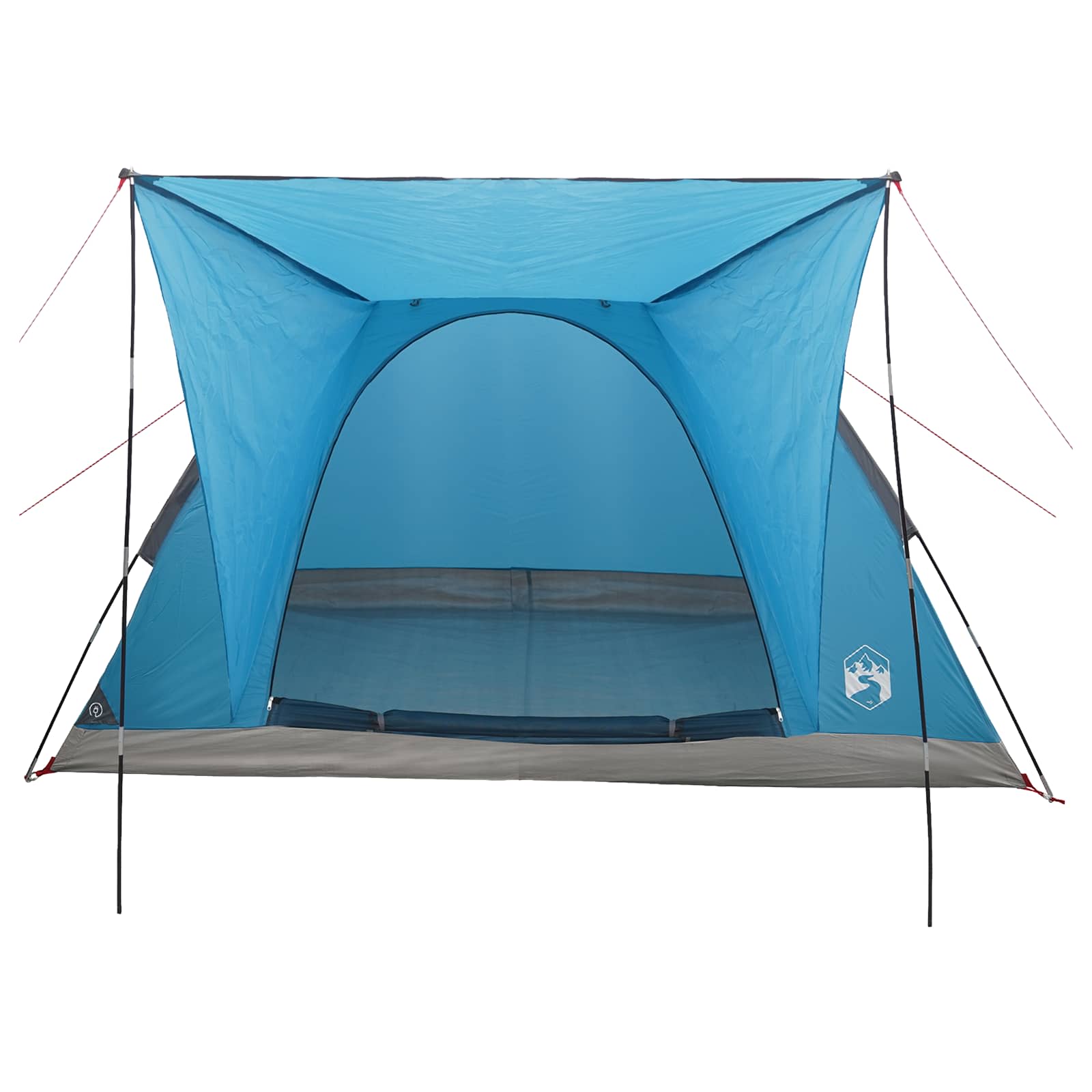 Tenda da campeggio 4 persona Blu Poliestere e Acciaio