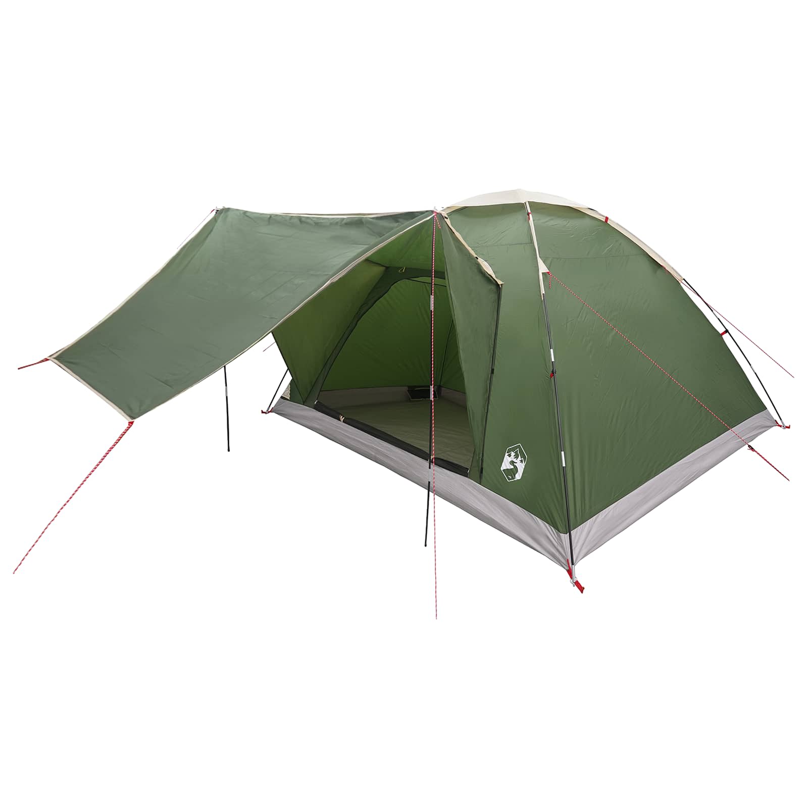 Tenda da campeggio 6 persona Verde Poliestere e Acciaio