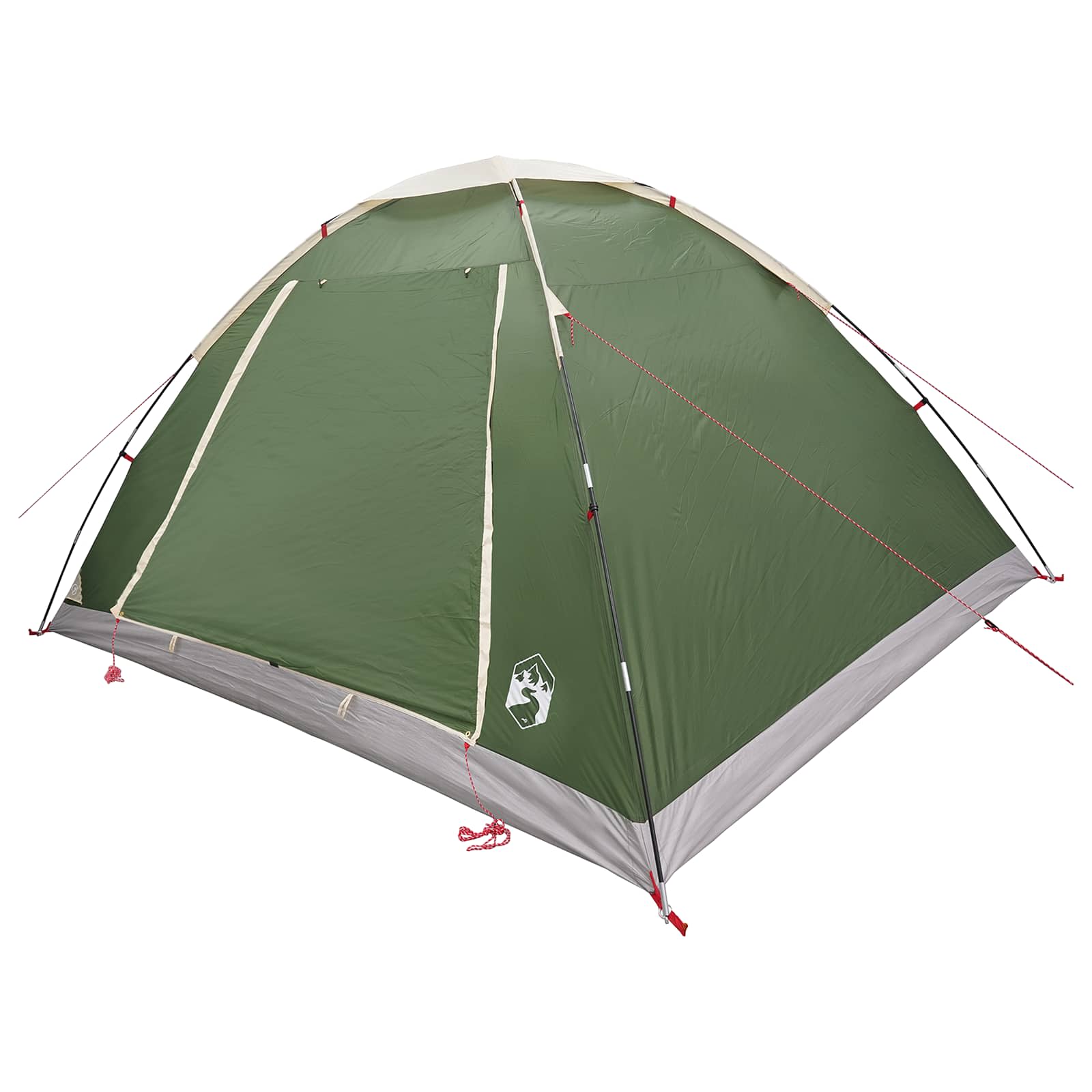 Tenda da campeggio 6 persona Verde Poliestere e Acciaio
