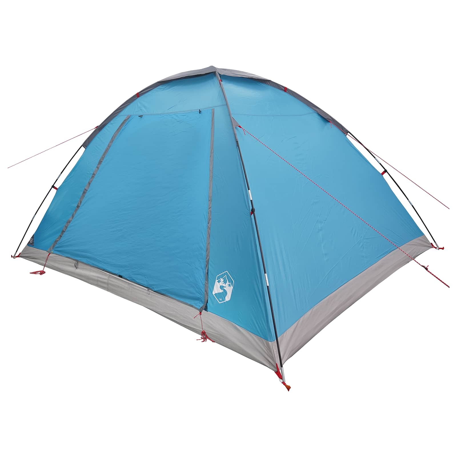 Tenda da campeggio 6 persona Blu Poliestere e Acciaio